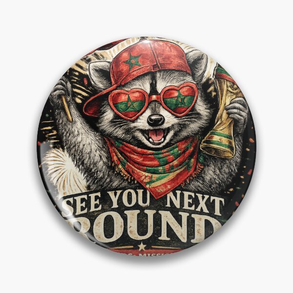 Item preview, Funny Morocco Raccoon World Cup, See You Next Round, Moroccan Football Fan, Vintage Soccer Celebration Gift designed and sold by Zizo-DR44.