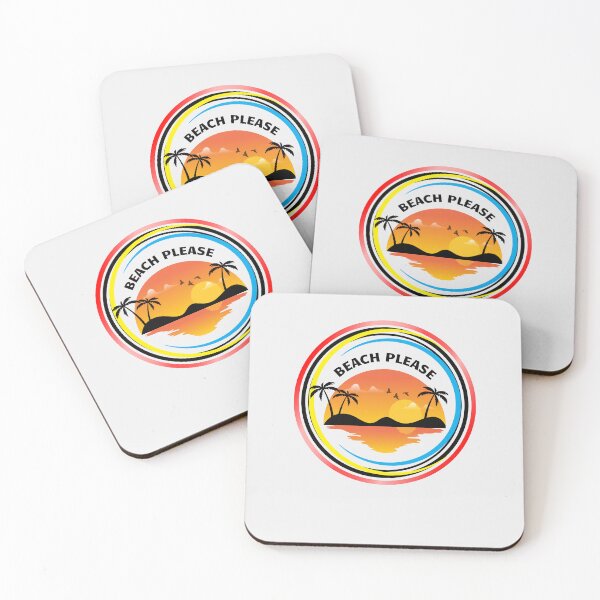 Item preview, Beach Please Retro Sunset Tropical Island Design designed and sold by MadeByMira.