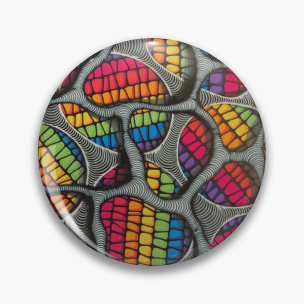 Item preview, Psychedelic Rainbow Organic Mesh Grid designed and sold by ChromaMesh.