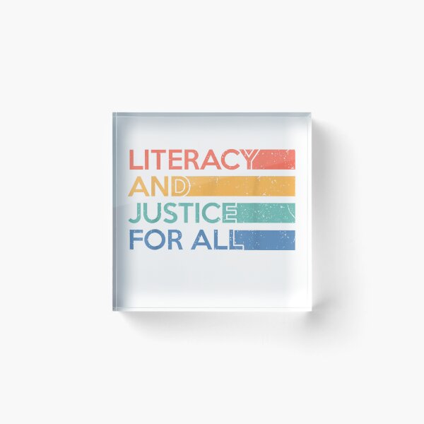 Item preview, Literacy and Justice for All Reading Book Club Librarian T-Shirt designed and sold by JJLetterDesigns.