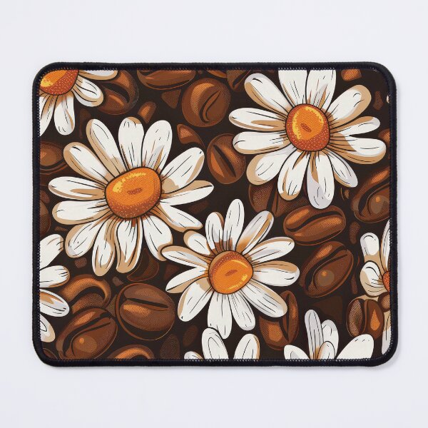 Item preview, Daisy & Roast: Coffee Bean and Flower Pattern designed and sold by LiveLearnCreate.