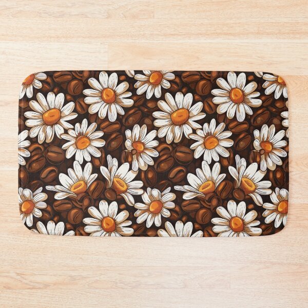 Item preview, Daisy & Roast: Coffee Bean and Flower Pattern designed and sold by LiveLearnCreate.