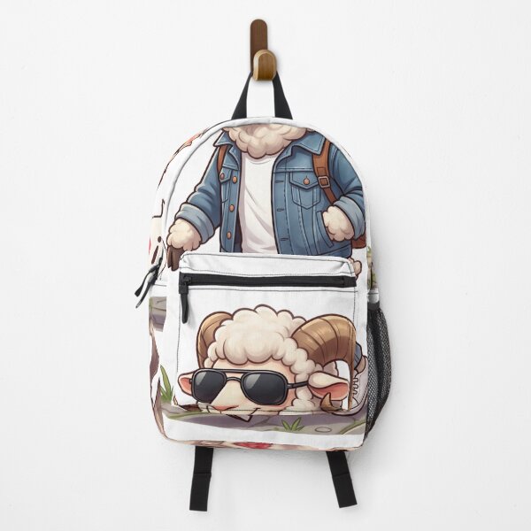 Item preview, Cool Ram and Cute Wolf Unlikely Friends Cartoon designed and sold by rich-moda.
