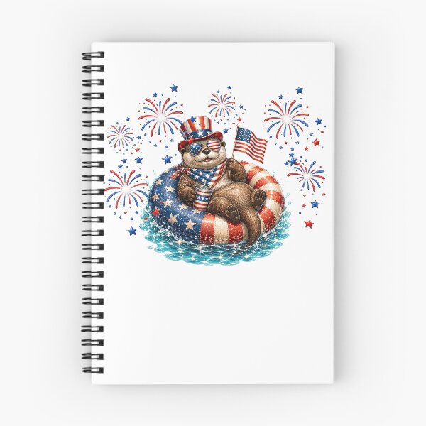 Item preview, 4th of July Cute Otters American Flag Vintage Otter Lover designed and sold by QuiteOrbit.