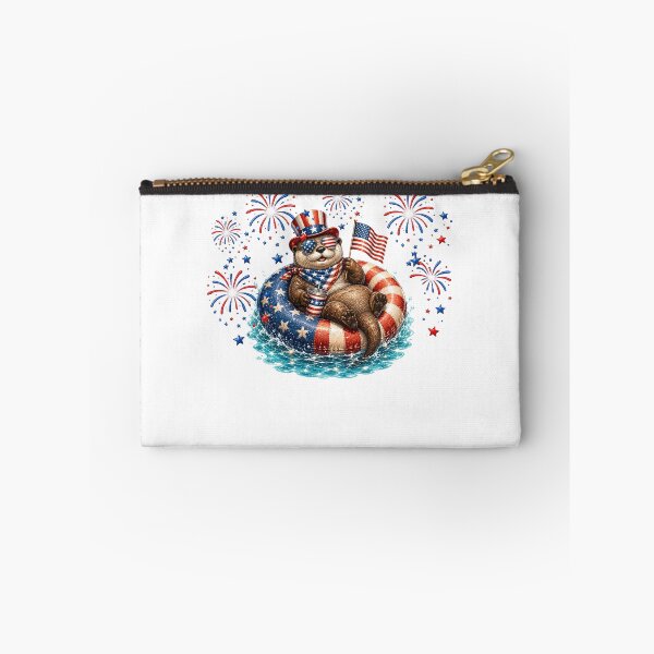 Item preview, 4th of July Cute Otters American Flag Vintage Otter Lover designed and sold by QuiteOrbit.