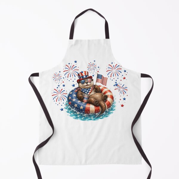 Item preview, 4th of July Cute Otters American Flag Vintage Otter Lover designed and sold by QuiteOrbit.