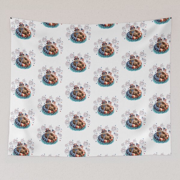 Item preview, 4th of July Cute Otters American Flag Vintage Otter Lover designed and sold by QuiteOrbit.