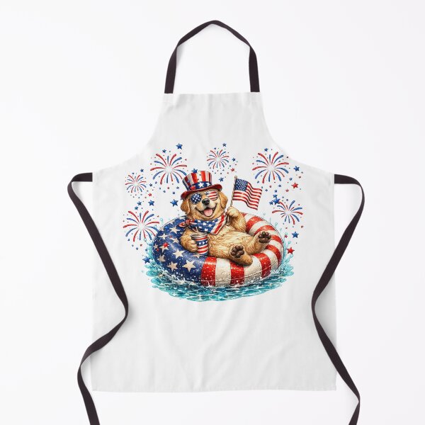 Item preview, Cute Dog American Flag 4th of July designed and sold by QuiteOrbit.