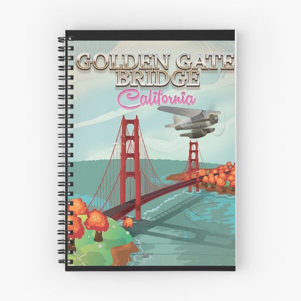 Item preview, Golden Gate Bridge California Retro Travel View designed and sold by mitteeberlin.