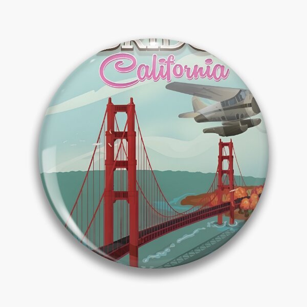 Item preview, Golden Gate Bridge California Retro Travel View designed and sold by mitteeberlin.
