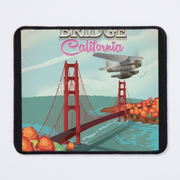 Item preview, Golden Gate Bridge California Retro Travel View designed and sold by mitteeberlin.