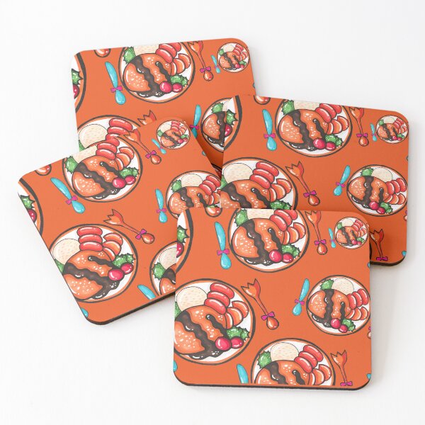 Item preview, Hand Drawn Kawaii Donkatsu Korean Food Art designed and sold by lazypencil.art.
