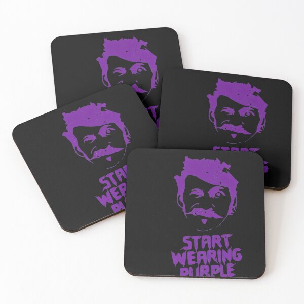 Item preview, Purple Vibe Mustached Man Quote  designed and sold by fiyuuart.