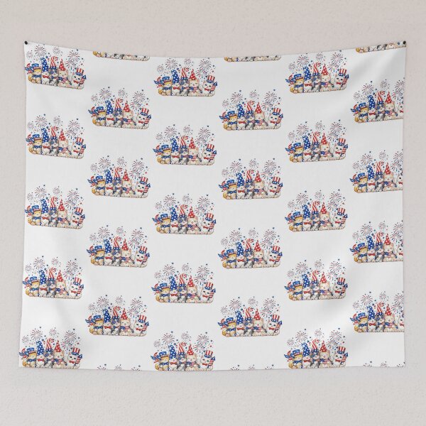 Item preview, 4th of July Cute Cats American Flag Vintage Cat Lover  designed and sold by QuiteOrbit.