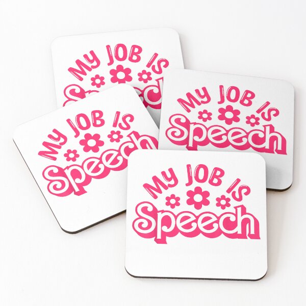 Item preview, My Job Is Speech Therapist Gift Retro Speech Pathologist SLP T-Shirt designed and sold by DArtfulStudio.
