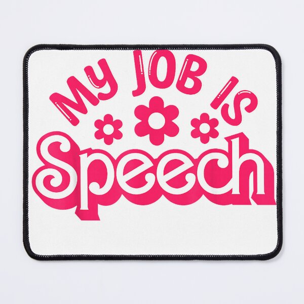 Item preview, My Job Is Speech Therapist Gift Retro Speech Pathologist SLP T-Shirt designed and sold by DArtfulStudio.