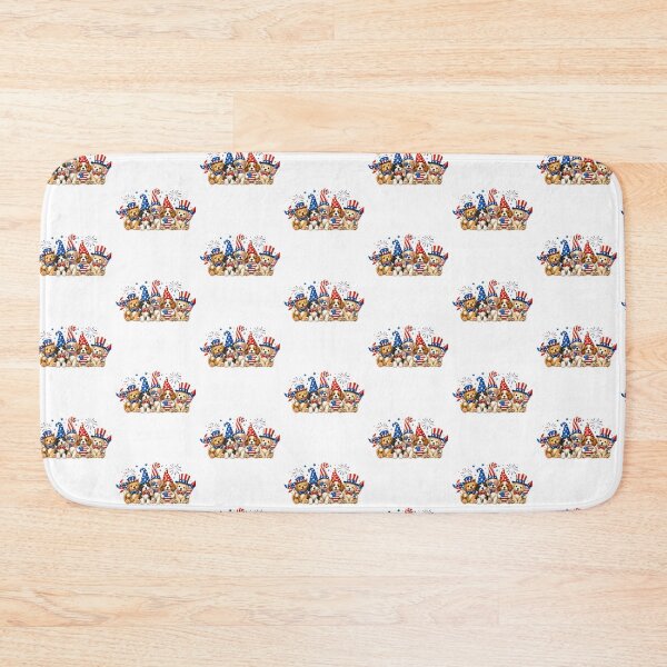 Item preview, 4th of July Cute dogs American Flag Vintage dog Lover designed and sold by QuiteOrbit.