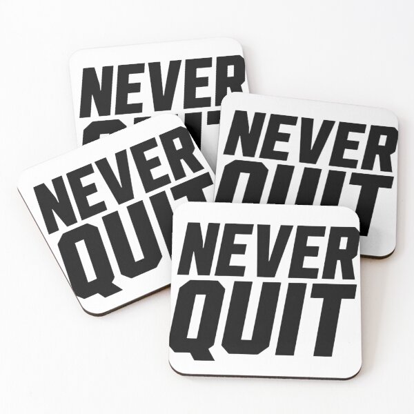 Item preview, Never Quit Bold Typography T-Shirt designed and sold by redblink store.