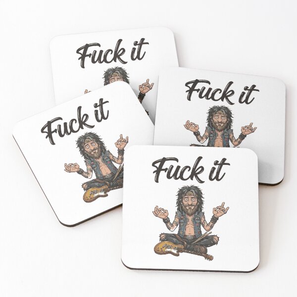 Item preview, Zen Rocker Meditating Guitarist Humorous Design designed and sold by Centaurosticker.