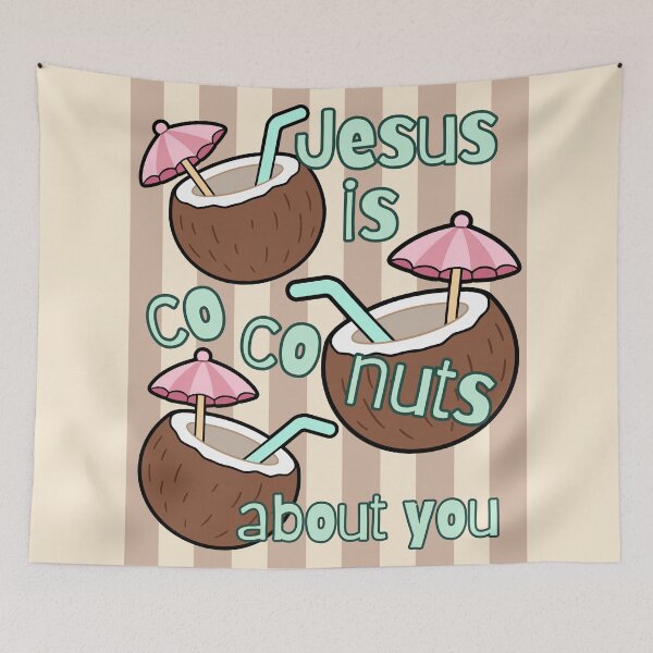 Item preview, Coconuts About You Jesus Loves Co Co Nuts Tropical Drink Beach Summer Cocktail designed and sold by Forevermore.