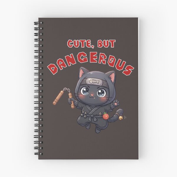 Item preview, Cute But Dangerous Ninja Cat T-Shirt | Kawaii Black Cat Ninja Tee | Funny Cat Lover Gift | Japanese Anime Style Cat Shirt designed and sold by Bluebird Crafted Tee.