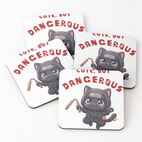 Item preview, Cute But Dangerous Ninja Cat T-Shirt | Kawaii Black Cat Ninja Tee | Funny Cat Lover Gift | Japanese Anime Style Cat Shirt designed and sold by Bluebird Crafted Tee.