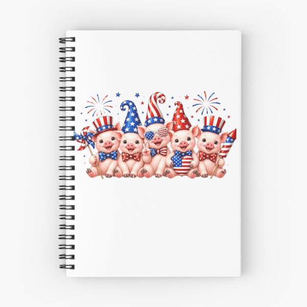 Item preview, Cute Pigs American Flag Vintage pig Lover designed and sold by QuiteOrbit.