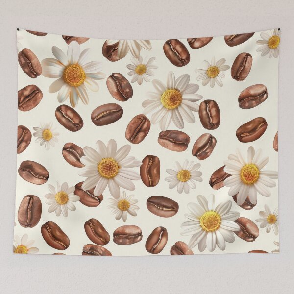 Item preview, Morning Meadow: Creamy Daisy and Coffee Bean Pattern designed and sold by LiveLearnCreate.