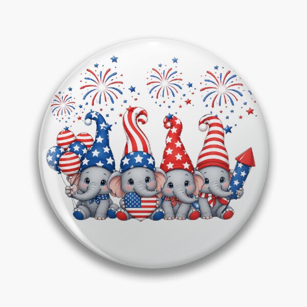 Item preview, Cute elephants American Flag Vintage elephant Lover designed and sold by QuiteOrbit.