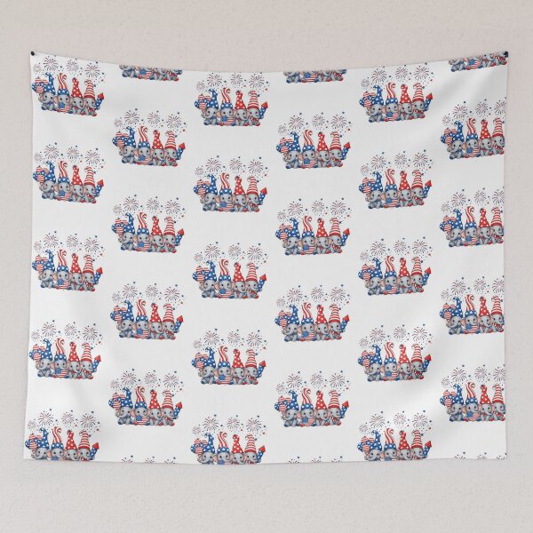 Item preview, Cute elephants American Flag Vintage elephant Lover designed and sold by QuiteOrbit.