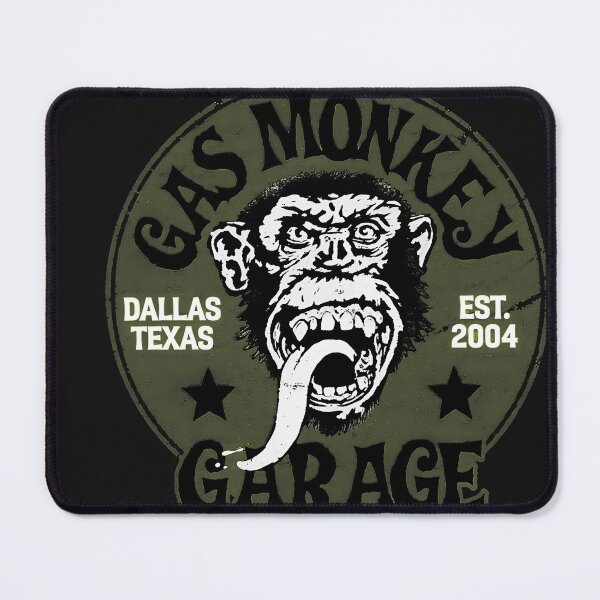 Item preview, Grungy Monkey Garage Emblem Print designed and sold by OhSusiVee.