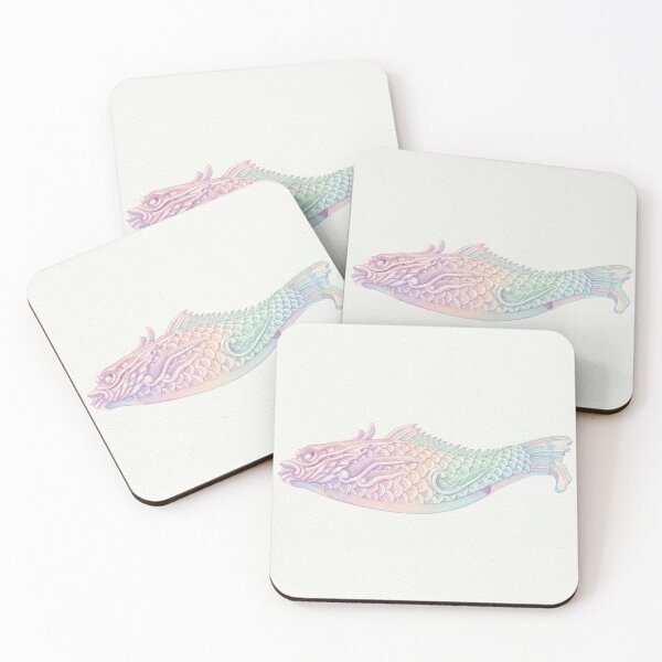 Item preview, Korean Folk Art Dragon Fish Watercolor designed and sold by Yiruda-Art.