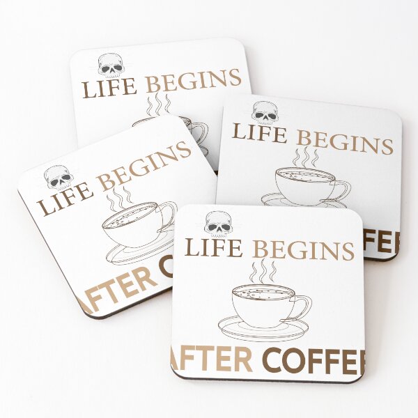 Item preview, Life Begins After Coffee designed and sold by BrewMood Studio.