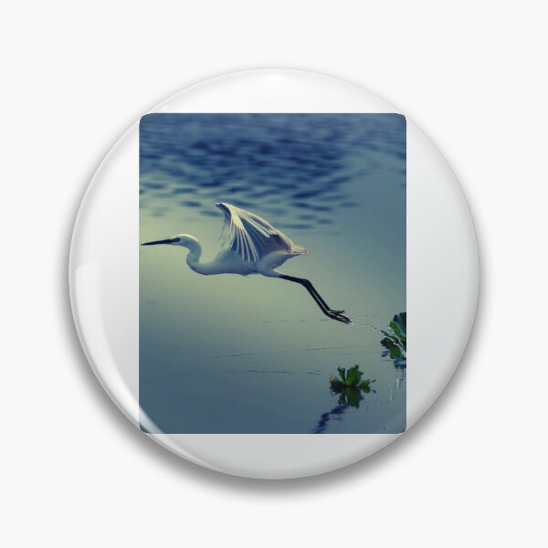 Item preview, Egret Skimming The Water Surface designed and sold by Irusegbertamity.