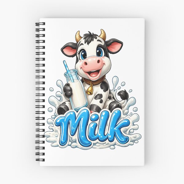 Item preview, Milk – Cute Smiling Cow with Milk Bottle Graphic  designed and sold by RipantinaFantasy .