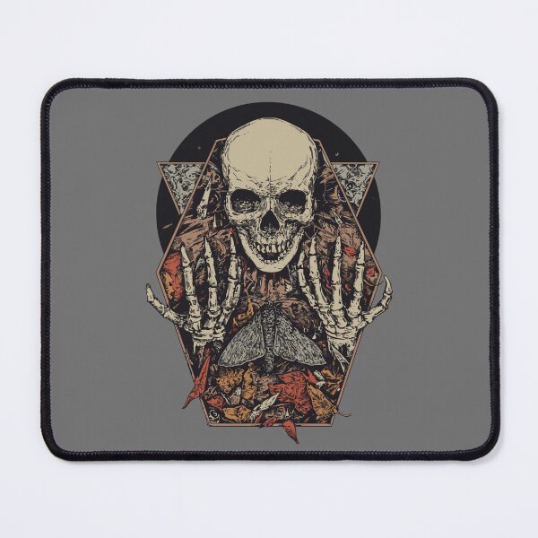 Item preview, Gothic Skull and Moth Dark Aesthetic Illustration designed and sold by Redvibeco.