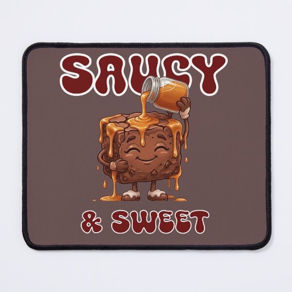 Item preview, Saucy & Sweet Brownie T-Shirt | Funny Caramel Brownie Character Tee | Cute Dessert Lover Gift | Food Humor Graphic Shirt designed and sold by Bluebird Crafted Tee.