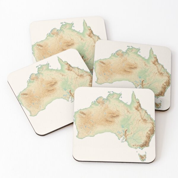 Item preview, Australia Topographic Map designed and sold by Dimensionality.