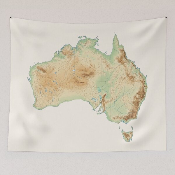 Item preview, Australia Topographic Map designed and sold by Dimensionality.