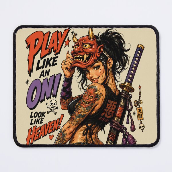 Item preview, samurai oni girl designed and sold by aliraweb.