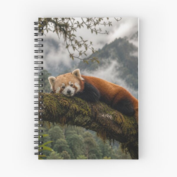 Item preview, Red Panda Resting on Mossy Forest Branch | Wildlife Photography | Fine Art Nature Wall Print designed and sold by ApexAnimal Art.