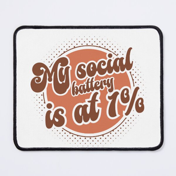 Item preview, My Social Battery Is At 1 Percent Introvert Battery Low Meme designed and sold by Please Do Not Read..