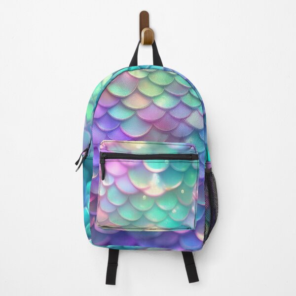 Item preview, Iridescent mermaid tail fish scales, glowing pastel scales pattern, shimmery pastel teal green and purple  designed and sold by navitalidesign.