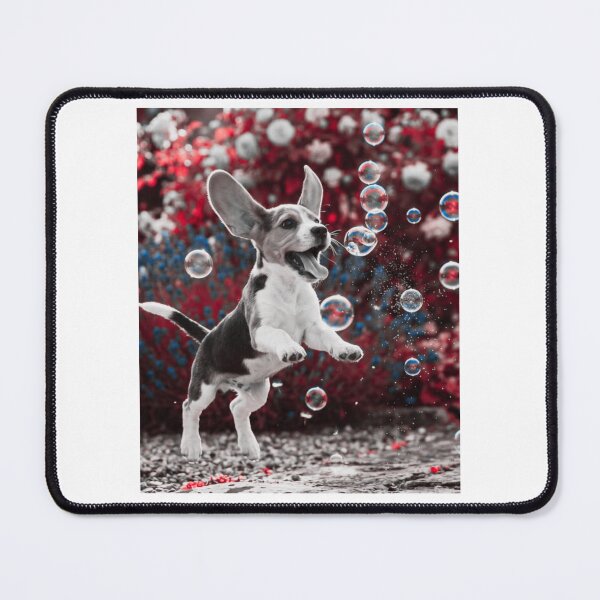 Item preview, Beagle Puppy Chasing Bubbles designed and sold by Irusegbertamity.