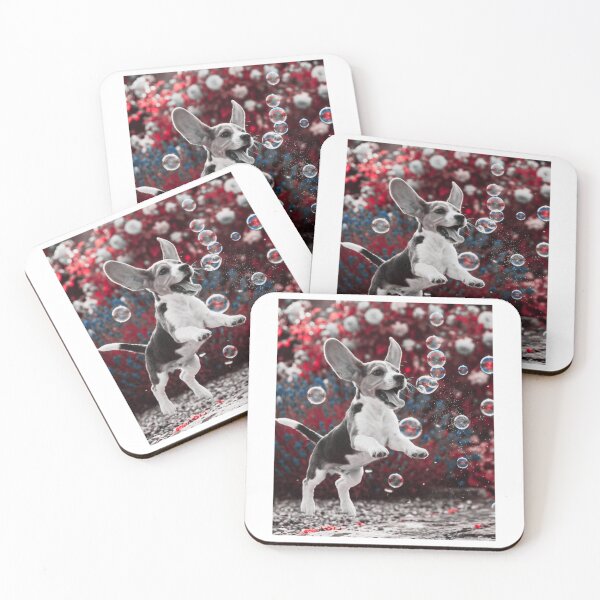 Item preview, Beagle Puppy Chasing Bubbles designed and sold by Irusegbertamity.