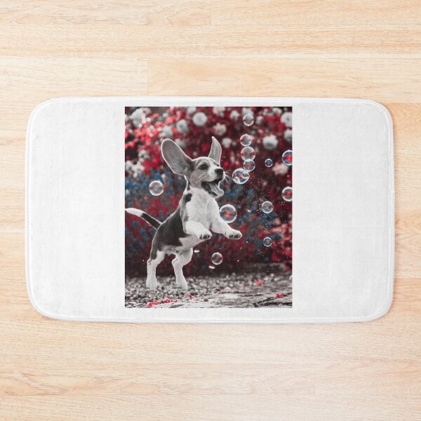 Item preview, Beagle Puppy Chasing Bubbles designed and sold by Irusegbertamity.