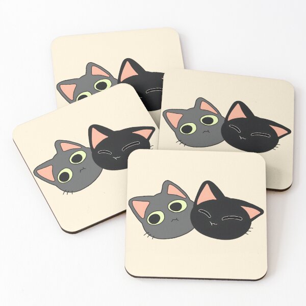 Item preview, Black Cat Nuzzling Grey Cat designed and sold by Deep Descent.