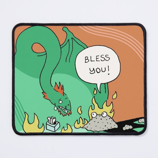 Item preview, Dragon Sneezes Fire Bless You Humor designed and sold by Lilyaena.