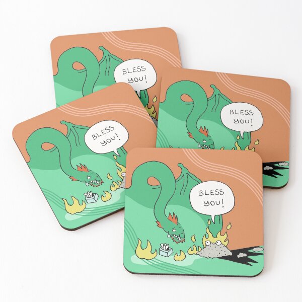 Item preview, Dragon Sneezes Fire Bless You Humor designed and sold by Lilyaena.