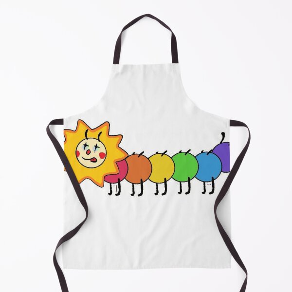 Item preview, Cute Rainbow Caterpillar With Smiling Sun Face Glitchcore Design designed and sold by GloomPop.